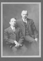 SA0139 - Arthur Brace and Irving Greenwood are shown in formal dress., Winterthur Shaker Photograph and Post Card Collection 1851 to 1921c